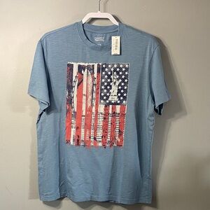 Cremieux Light Blue Graphic Short Sleeve Tee Size Large New with tags